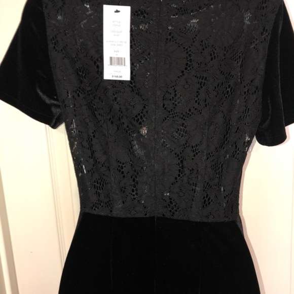 French Connection Aurore lace‎ back black velvet wide Culotte jumpsuit Size 4 - Picture 8 of 13